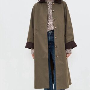 Moon River Olive Trench Coat
